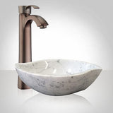 Arco Smooth Polished Carrara Marble Vessel Sink