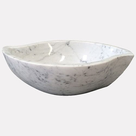 Arco Smooth Polished Carrara Marble Vessel Sink