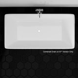 Asher Acrylic Rectangular Freestanding Tub With Insulation