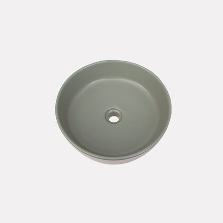 Athena Vitreous China Round Vessel Sink - Matte Light Green