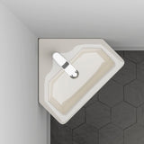 Aurora Corner Vitreous China Pedestal Sink