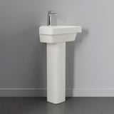Aurora Corner Vitreous China Pedestal Sink