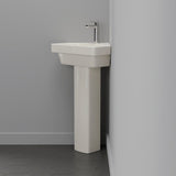 Aurora Corner Vitreous China Pedestal Sink