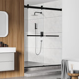 Ava 48" W x 76" H By Pass Frameless Shower Door with Clear Glass