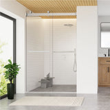 Ava 48" W x 76" H By Pass Frameless Shower Door with Clear Glass