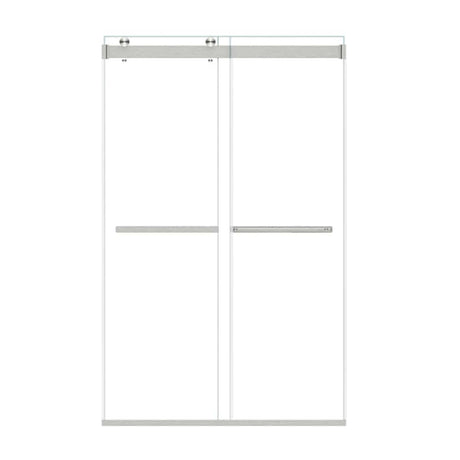 Ava 48" W x 76" H By Pass Frameless Shower Door with Clear Glass
