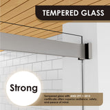 Ava 48" W x 76" H By Pass Frameless Shower Door with Clear Glass