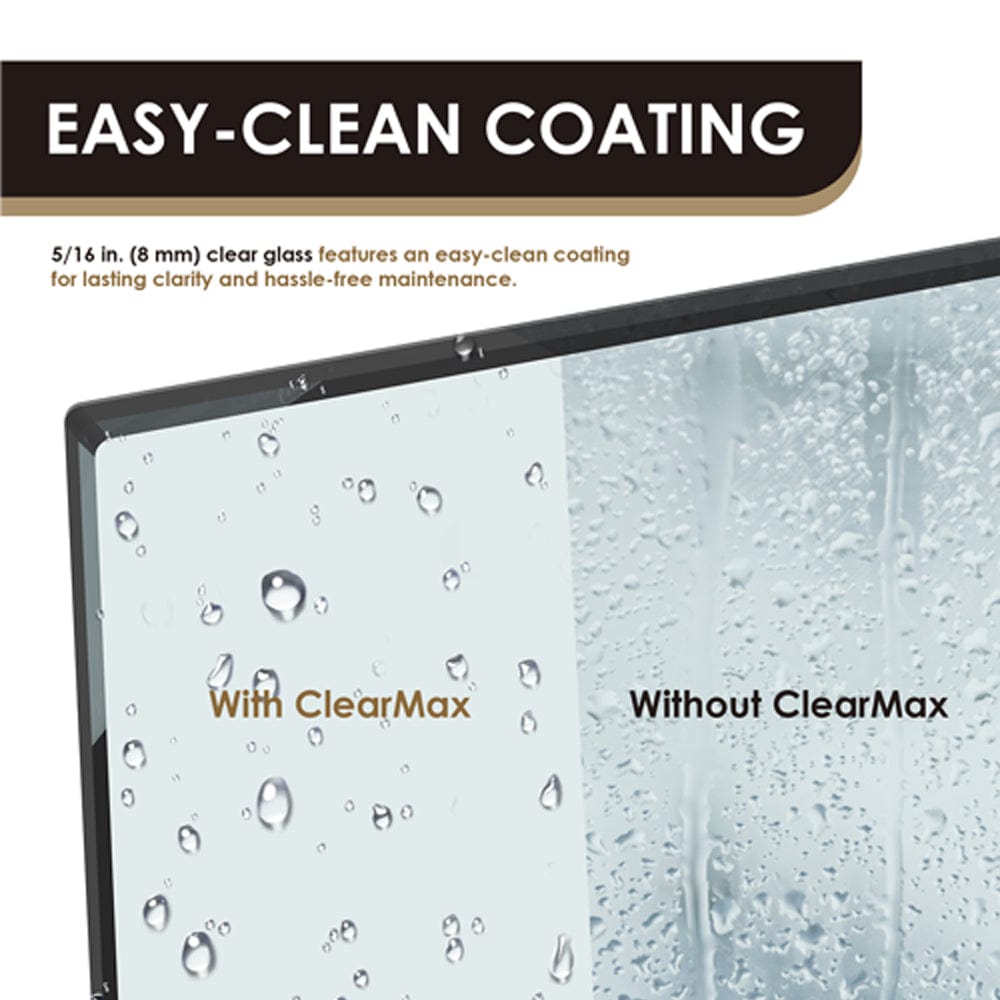 Ava 48" W x 76" H By Pass Frameless Shower Door with Clear Glass