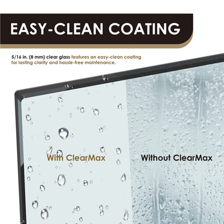 Ava 48" W x 76" H By Pass Frameless Shower Door with Clear Glass