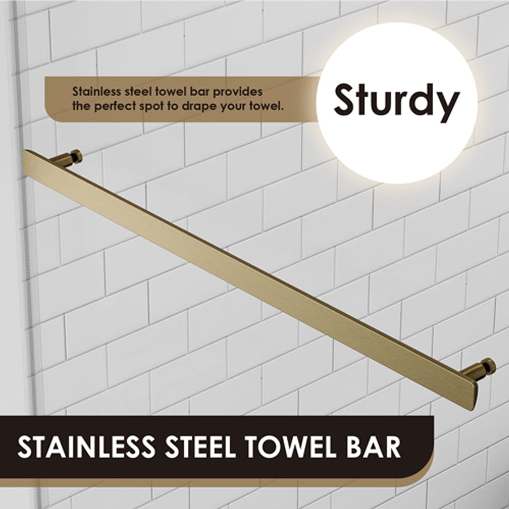 Ava 60" W x 58" H By Pass Frameless Tub Door with Clear Glass