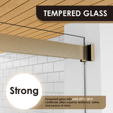 Ava 60" W x 58" H By Pass Frameless Tub Door with Clear Glass