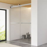 Ava 60" W x 76" H By Pass Frameless Shower Door with Clear Glass