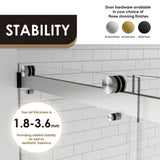 Ava 60" W x 76" H By Pass Frameless Shower Door with Clear Glass