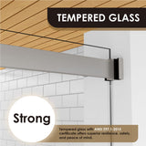 Ava 60" W x 76" H By Pass Frameless Shower Door with Clear Glass