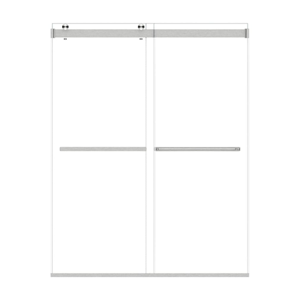 Ava 60" W x 76" H By Pass Frameless Shower Door with Clear Glass