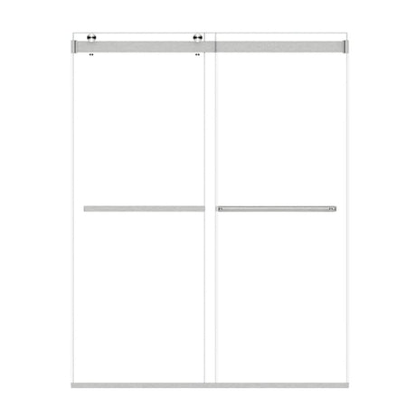 Ava 60" W x 76" H By Pass Frameless Shower Door with Clear Glass