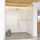 Ava 64" W x 76" H By Pass Frameless Shower Door with Clear Glass
