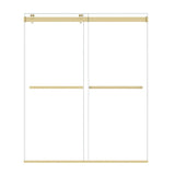 Ava 64" W x 76" H By Pass Frameless Shower Door with Clear Glass