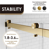 Ava 64" W x 76" H By Pass Frameless Shower Door with Clear Glass