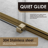 Ava 64" W x 76" H By Pass Frameless Shower Door with Clear Glass