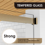 Ava 64" W x 76" H By Pass Frameless Shower Door with Clear Glass