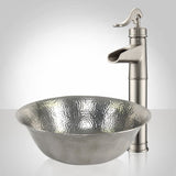 Avard Pewter-Plated Hammered Copper Vessel Sink