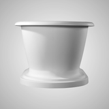 Banster Solid Surface Stone Resin Freestanding Pedestal Bathtub