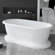 Banster Solid Surface Stone Resin Freestanding Pedestal Bathtub