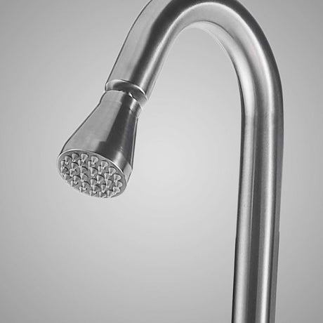 Barren Freestanding Stainless Steel Outdoor Shower with Hand Shower - Brushed Finish