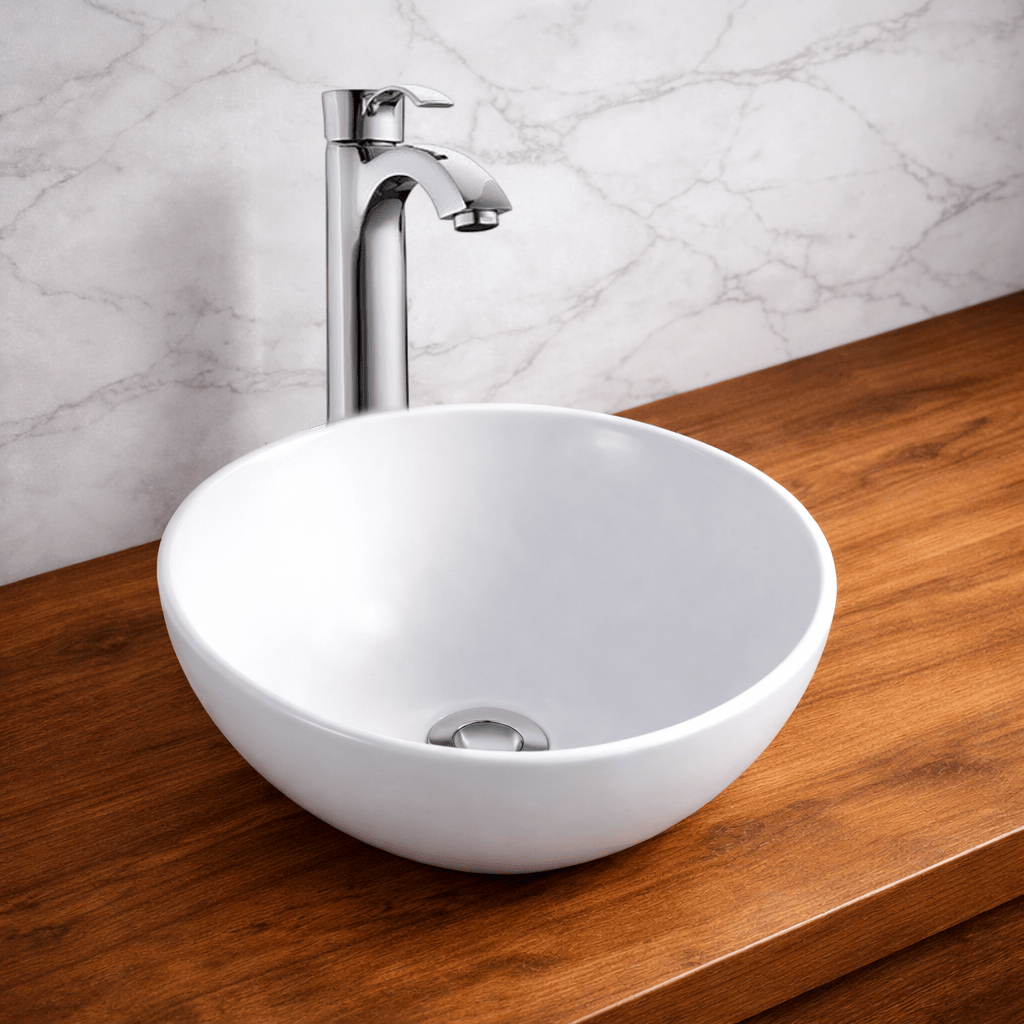 Barrie Vitreous China Round Vessel Sink