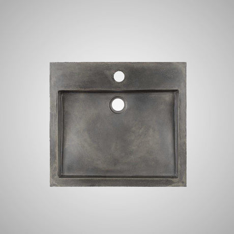 Belzoni Rectangular Cast Concrete Vessel Sink - Dusk Grey