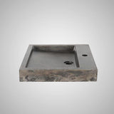 Belzoni Rectangular Cast Concrete Vessel Sink - Dusk Grey