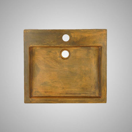 Belzoni Rectangular Cast Concrete Vessel Sink - Vintage Brown