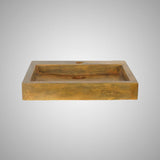 Belzoni Rectangular Cast Concrete Vessel Sink - Vintage Brown