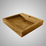Belzoni Rectangular Cast Concrete Vessel Sink - Vintage Brown