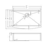 Bolton Stainless Steel Single-Bowl Workstation Farmhouse Sink with Offset Drain - Gunmetal Black