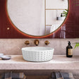 Brandenburg Round Cast Concrete Vessel Sink - White