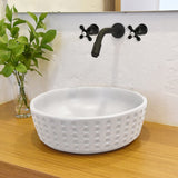 Brandenburg Round Cast Concrete Vessel Sink - White