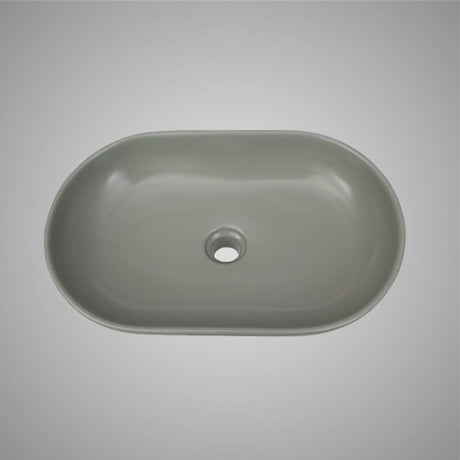 Branford Vitreous China Oval Vessel Sink - Matte Light Green