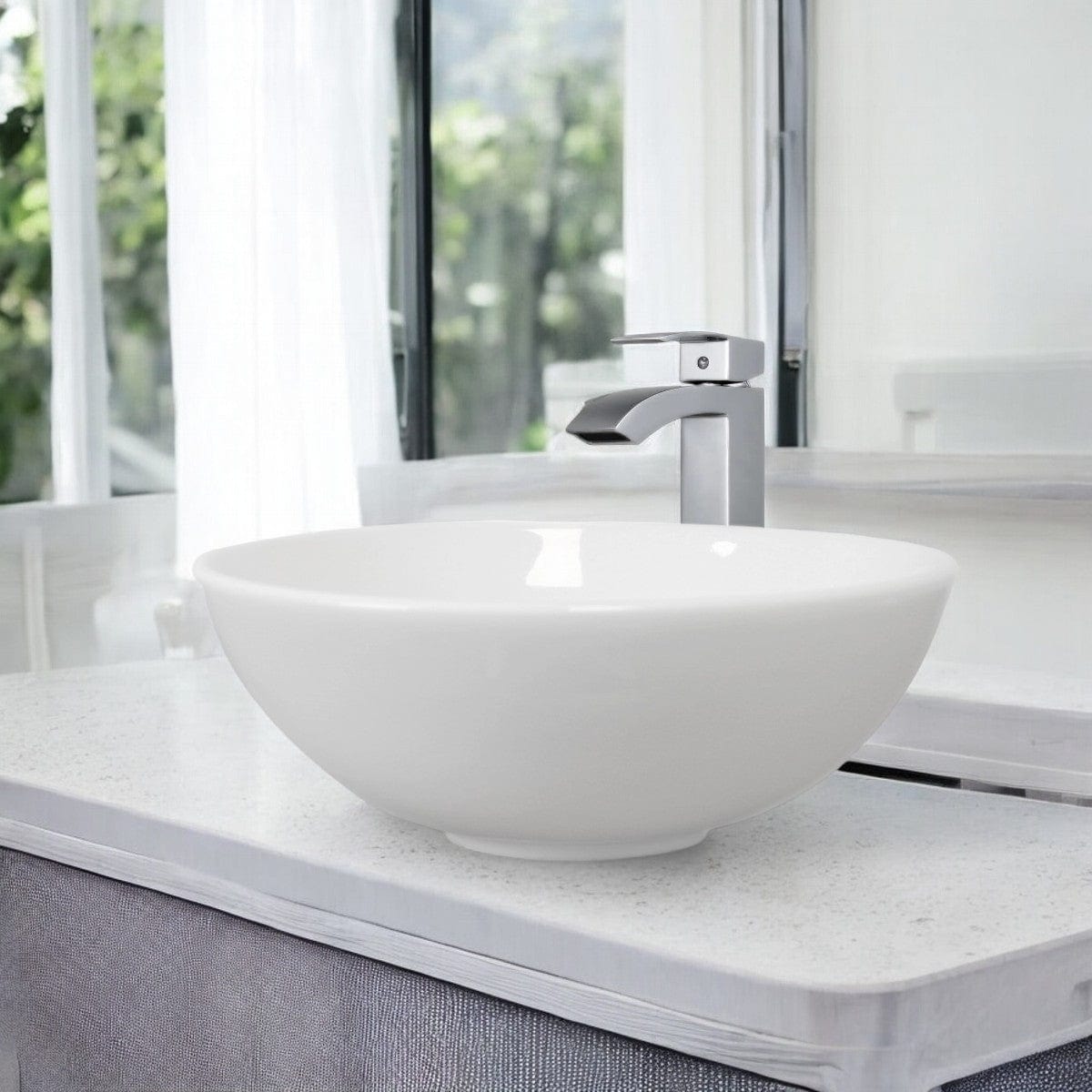 Briggs Round Vitreous China Vessel Sink