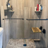 Calva Wall-Mount Teak Folding Shower Seat