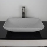 Camrose Rectangular Cast Concrete Vessel Sink - Light Gray