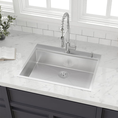 Canal Stainless Steel Single-Bowl Workstation Drop-In Sink