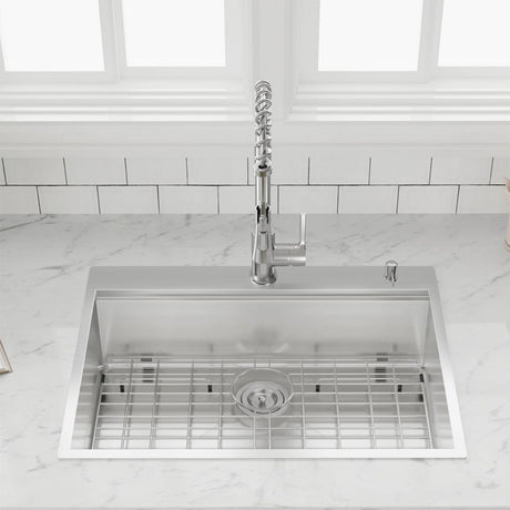 Canal Stainless Steel Single-Bowl Workstation Drop-In Sink