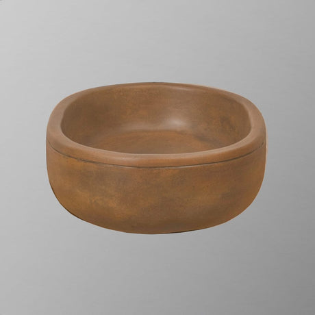 Cedro Oval Cast Concrete Vessel Sink - Vintage Brown