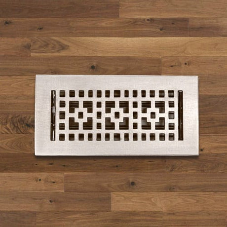 Checkered Solid Brass Floor Register