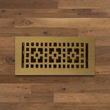 Checkered Solid Brass Floor Register