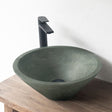 Chemult Round Cast Concrete Vessel Sink - Copper Green