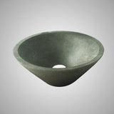 Chemult Round Cast Concrete Vessel Sink - Copper Green