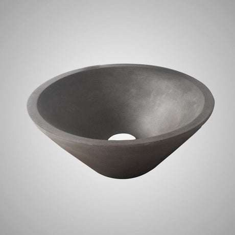 Chemult Round Cast Concrete Vessel Sink - Dusk Grey